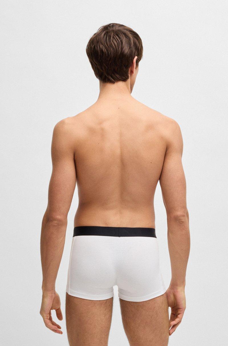 Hugo Boss Paquete De Tres Calzoncillos De Algodón Elástico Con Logo En La Cintura