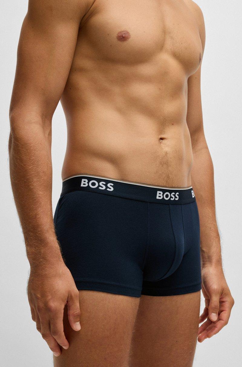 Hugo Boss Paquete De Tres Calzoncillos De Algodón Elástico Con Logo En La Cinturilla