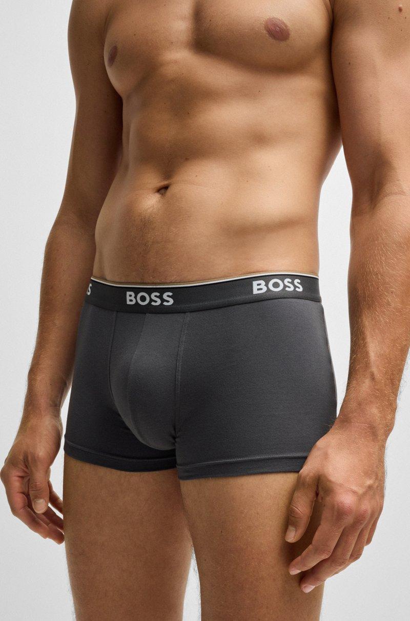 Hugo Boss Paquete De Tres Calzoncillos De Algodón Elástico Con Logo En La Cinturilla