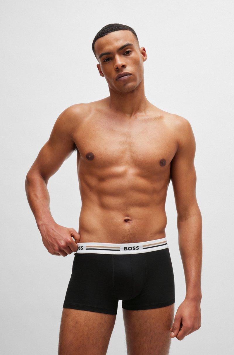 Hugo Boss Paquete De Tres Calzoncillos Elásticos Con Rayas Características