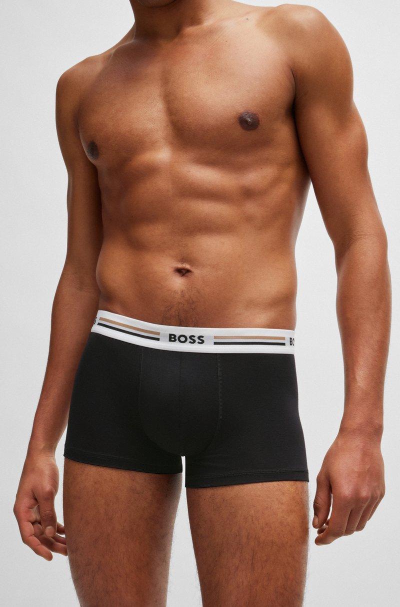 Hugo Boss Paquete De Tres Calzoncillos Elásticos Con Rayas Características
