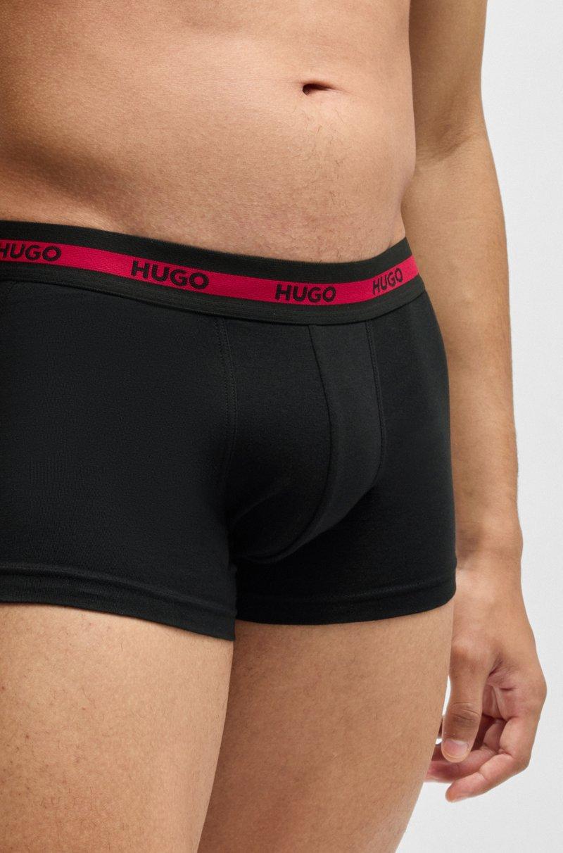 Hugo Boss Paquete De Tres Calzoncillos En Algodón Elástico Con Logo En La Cintura