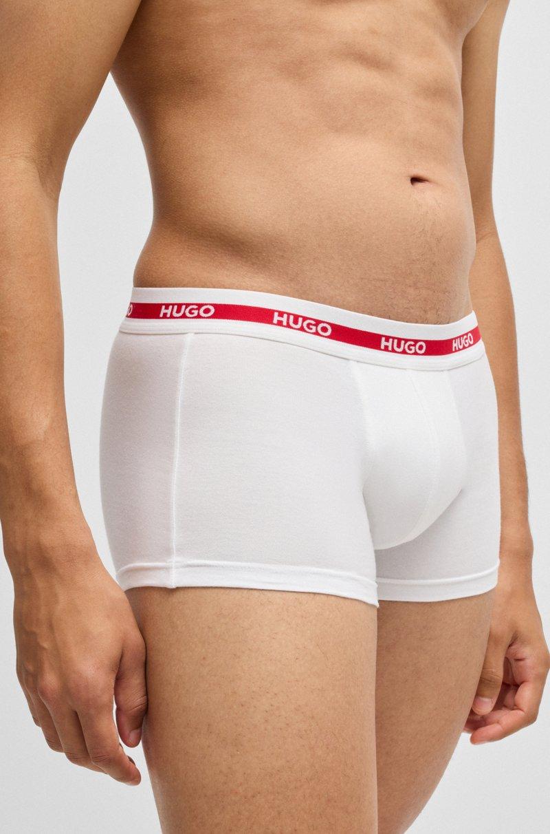 Hugo Boss Paquete De Tres Calzoncillos En Algodón Elástico Con Logo En La Cintura
