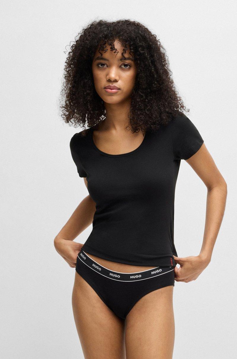 Hugo Boss Paquete de tres calzoncillos slip de algodón elástico con logos en la cintura