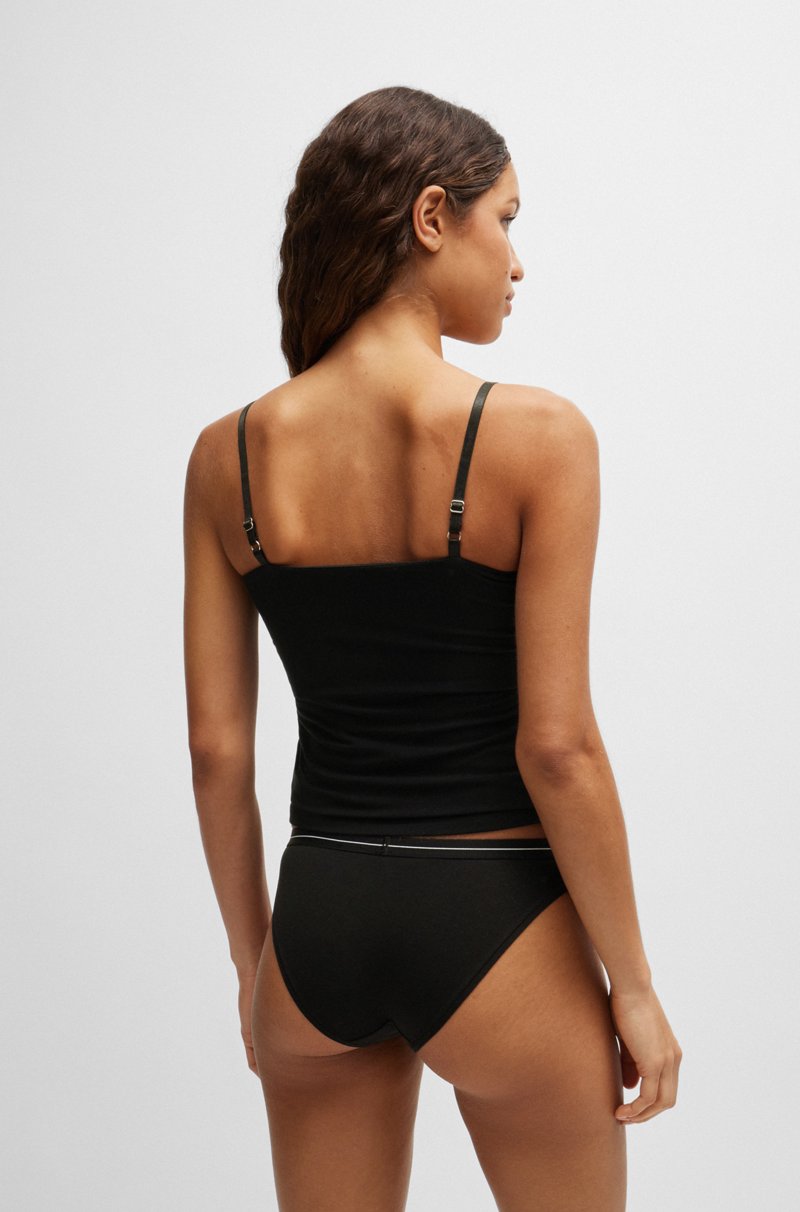 Hugo Boss Paquete De Tres Calzoncillos Slip De Algodón Elástico Con Logo En La Cintura