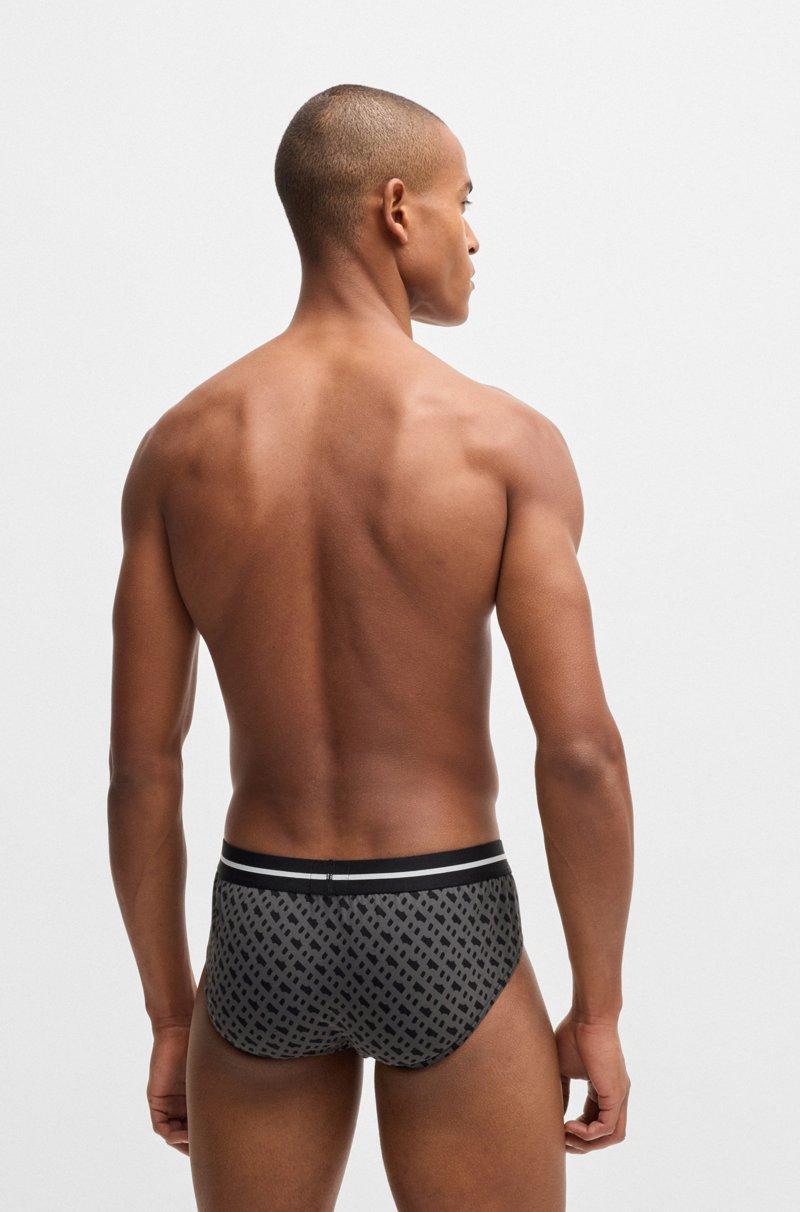 Hugo Boss Paquete De Tres Calzoncillos Slip En Algodón Elástico Con Logos