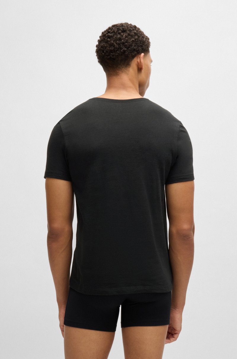 Hugo Boss Paquete De Tres Camisetas De Algodón Con Logo Bordado
