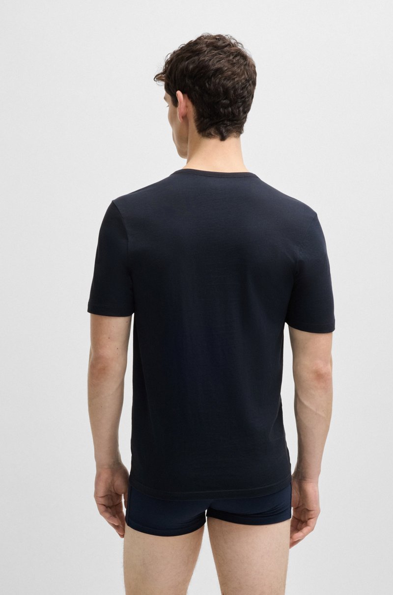 Hugo Boss Paquete De Tres Camisetas De Algodón Con Logo Bordado