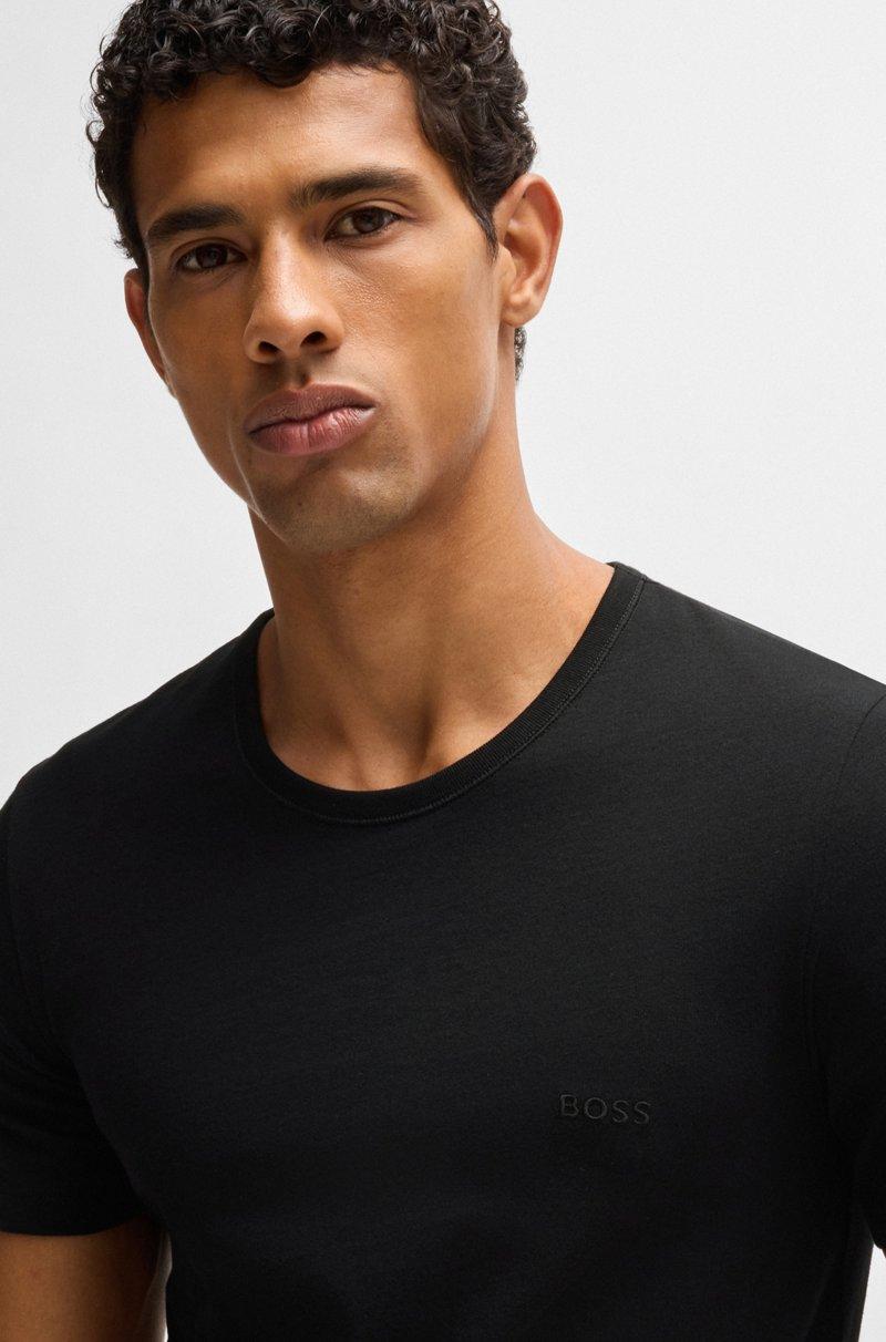 Hugo Boss Paquete De Tres Camisetas De Algodón Con Logo Bordado