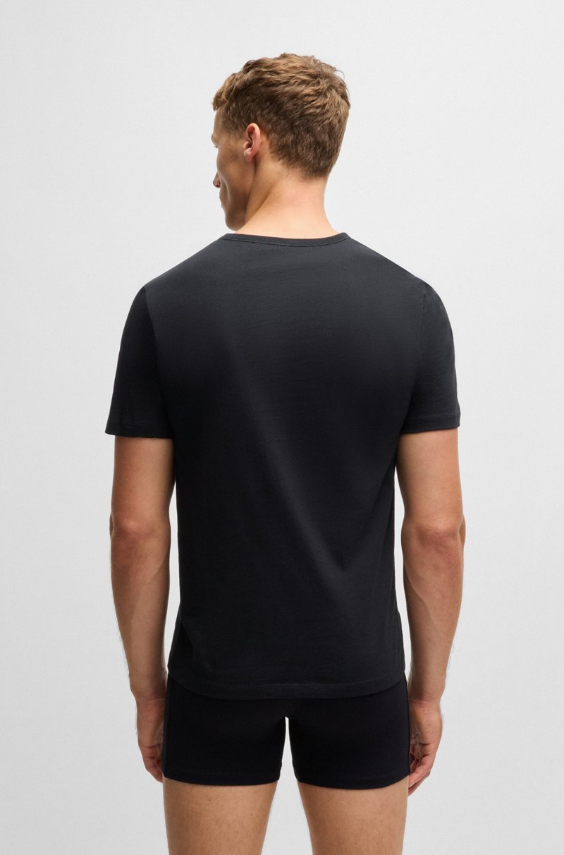 Hugo Boss Paquete De Tres Camisetas De Punto De Algodón Con Cuello En Pico