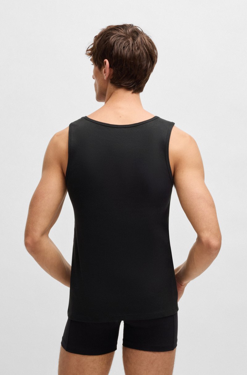 Hugo Boss Paquete De Tres Camisetas De Tirantes De Algodón Con Logo Bordado