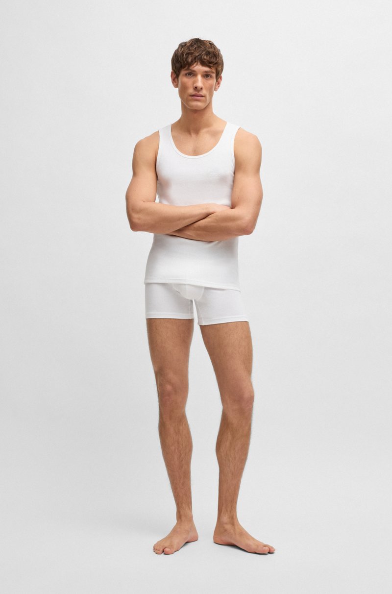 Hugo Boss Paquete De Tres Camisetas De Tirantes De Algodón Con Logo Bordado