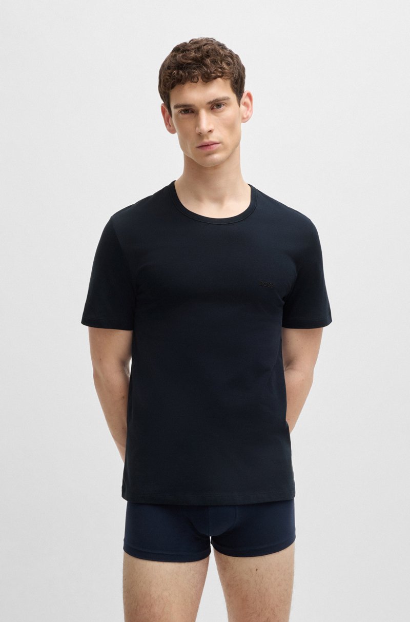 Hugo Boss Paquete De Tres Camisetas Interiores Con Logo En Punto De Algodón