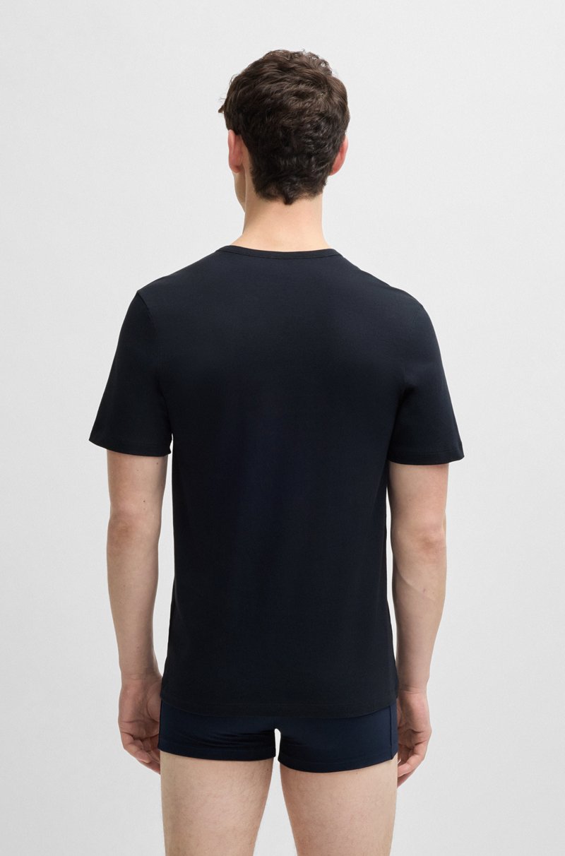 Hugo Boss Paquete De Tres Camisetas Interiores Con Logo En Punto De Algodón