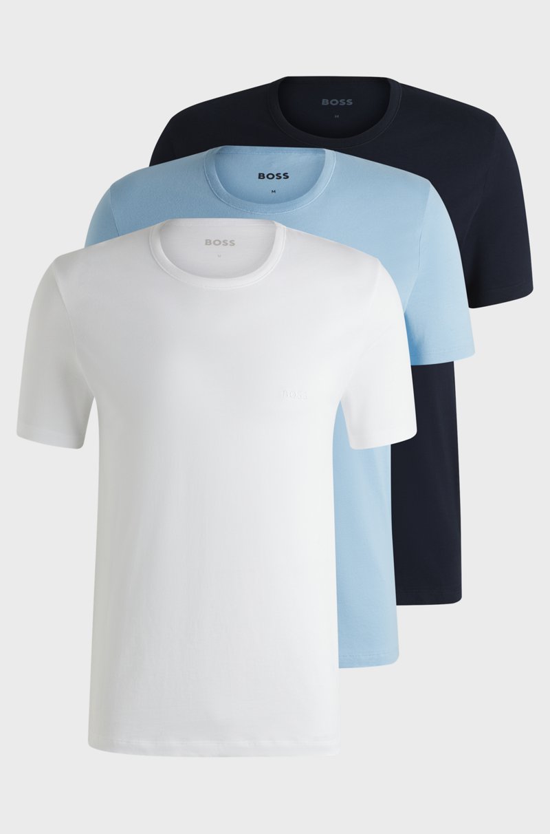 Hugo Boss Paquete de tres camisetas interiores con logo en punto de algodón