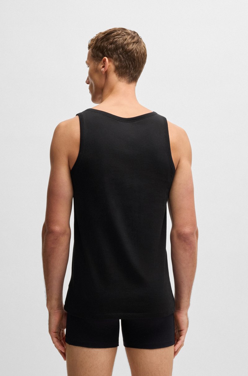 Hugo Boss Paquete De Tres Camisetas Interiores De Algodón Con Logos