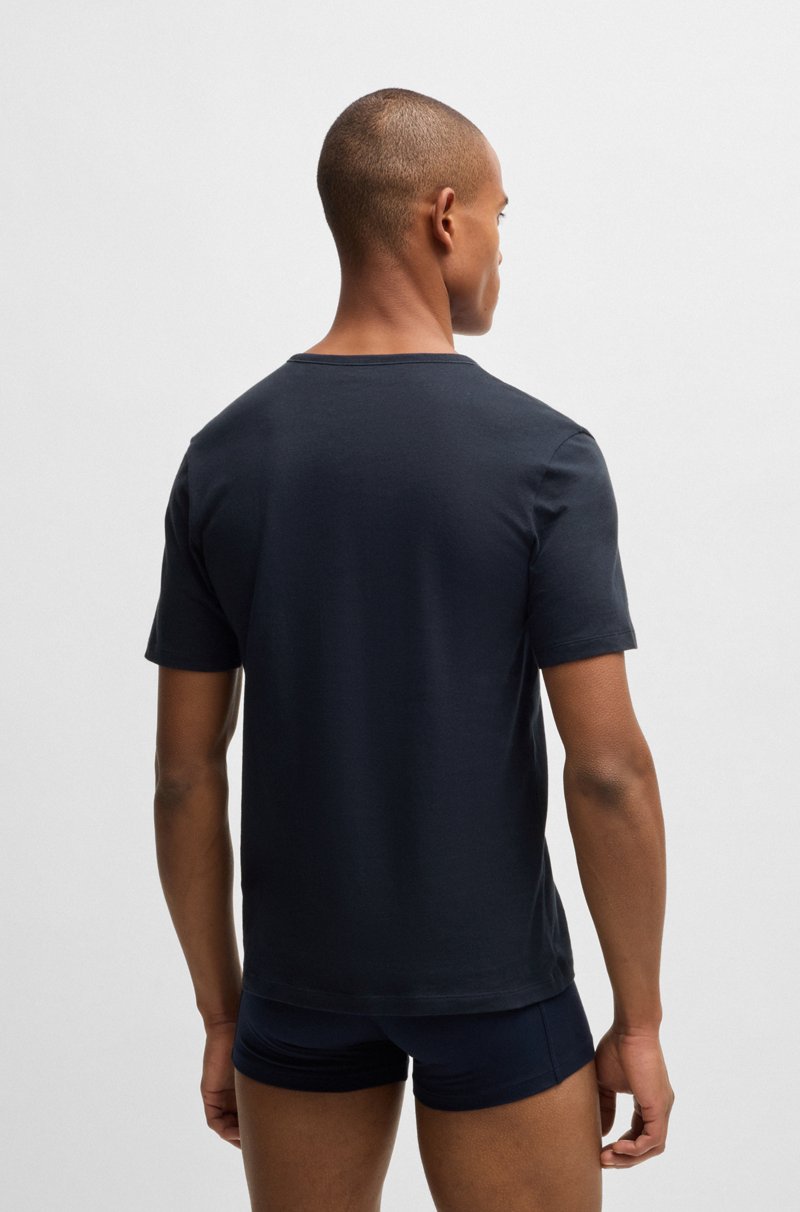 Hugo Boss Paquete De Tres Camisetas Interiores De Algodón Con Logos Bordados