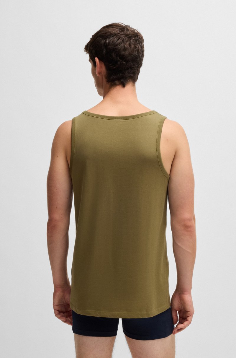 Hugo Boss Paquete De Tres Camisetas Interiores De Algodón Con Logos Bordados