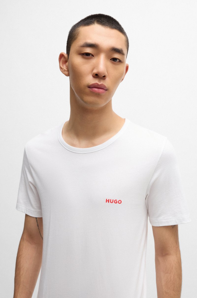 Hugo Boss Paquete De Tres Camisetas Interiores De Algodón Con Logo Estampado
