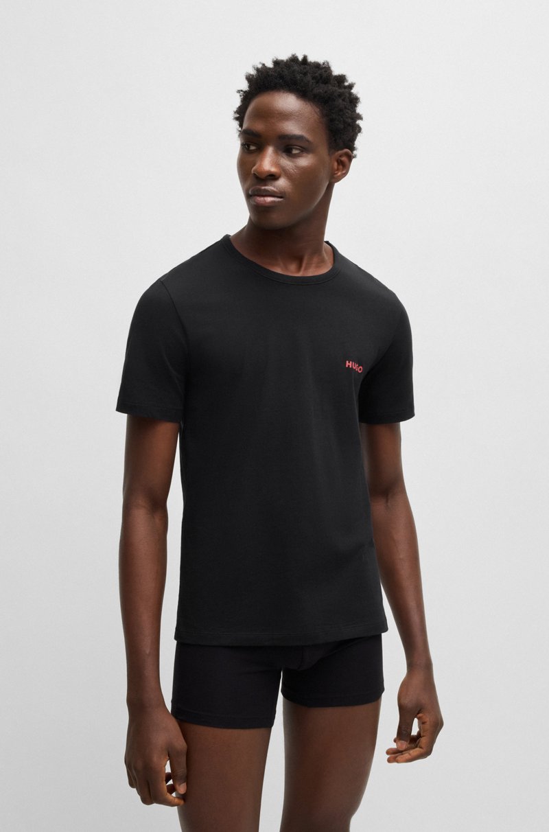 Hugo Boss Paquete De Tres Camisetas Interiores De Algodón Con Logo Estampado