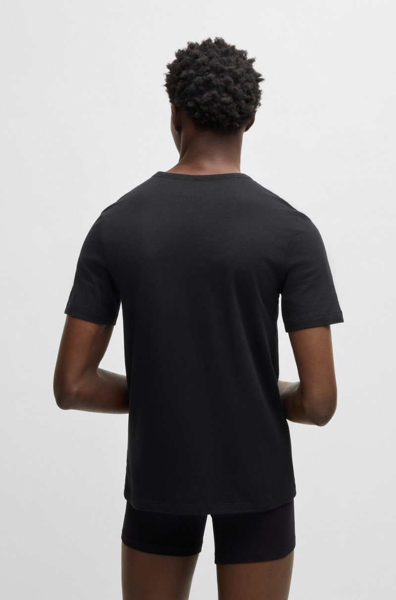 Hugo Boss Paquete De Tres Camisetas Interiores De Algodón Con Logo Estampado