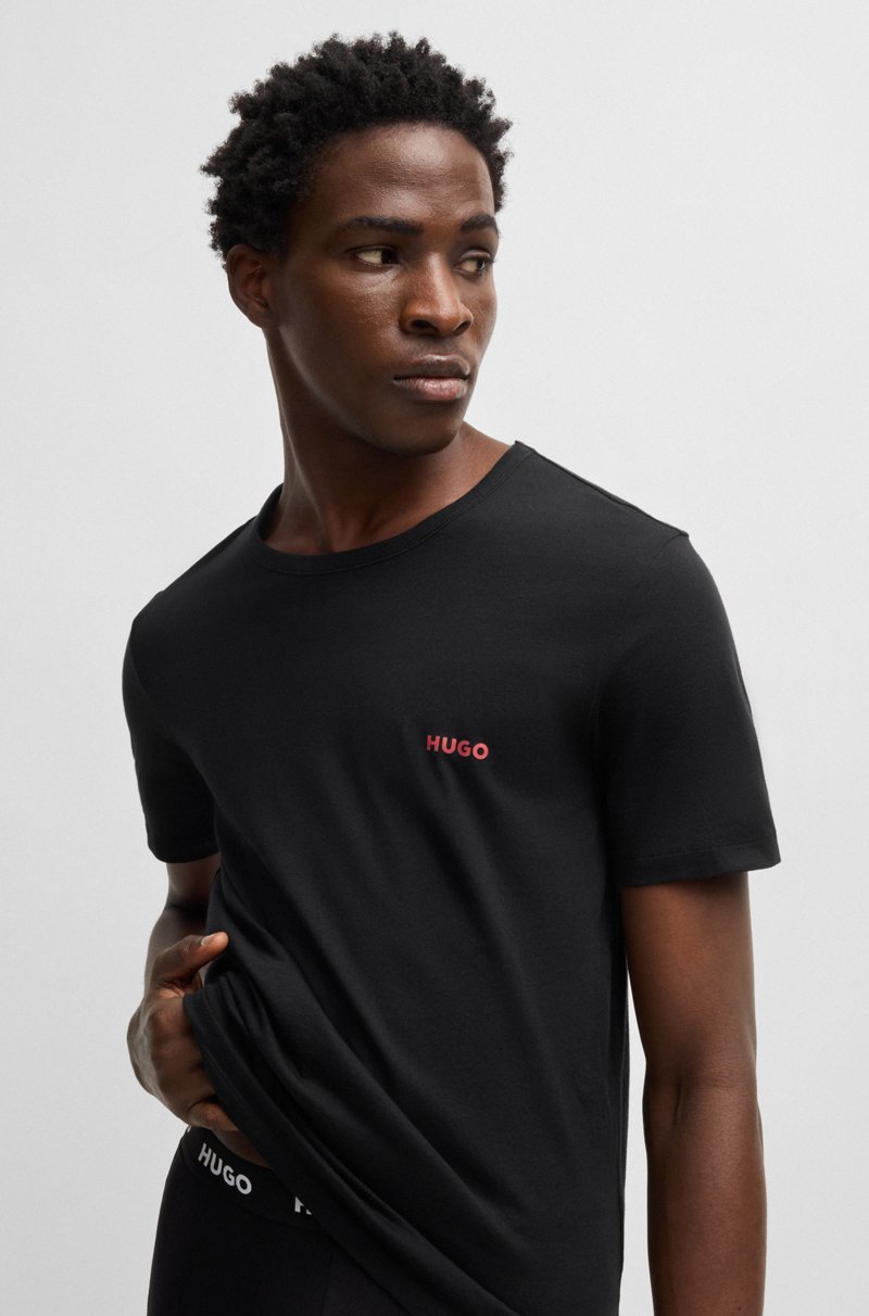 Hugo Boss Paquete De Tres Camisetas Interiores De Algodón Con Logo Estampado
