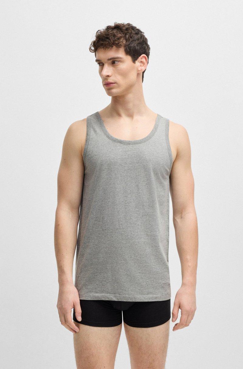 Hugo Boss Paquete De Tres Camisetas Interiores De Algodón Con Logos Bordados