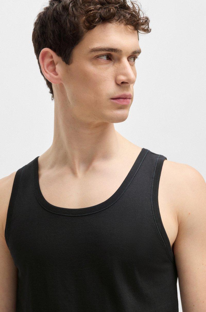 Hugo Boss Paquete De Tres Camisetas Interiores De Algodón Con Logos Bordados