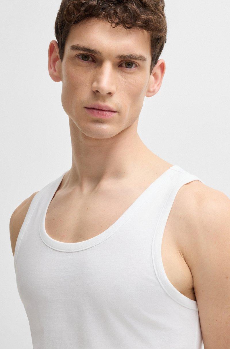 Hugo Boss Paquete De Tres Camisetas Interiores De Algodón Con Logos Bordados