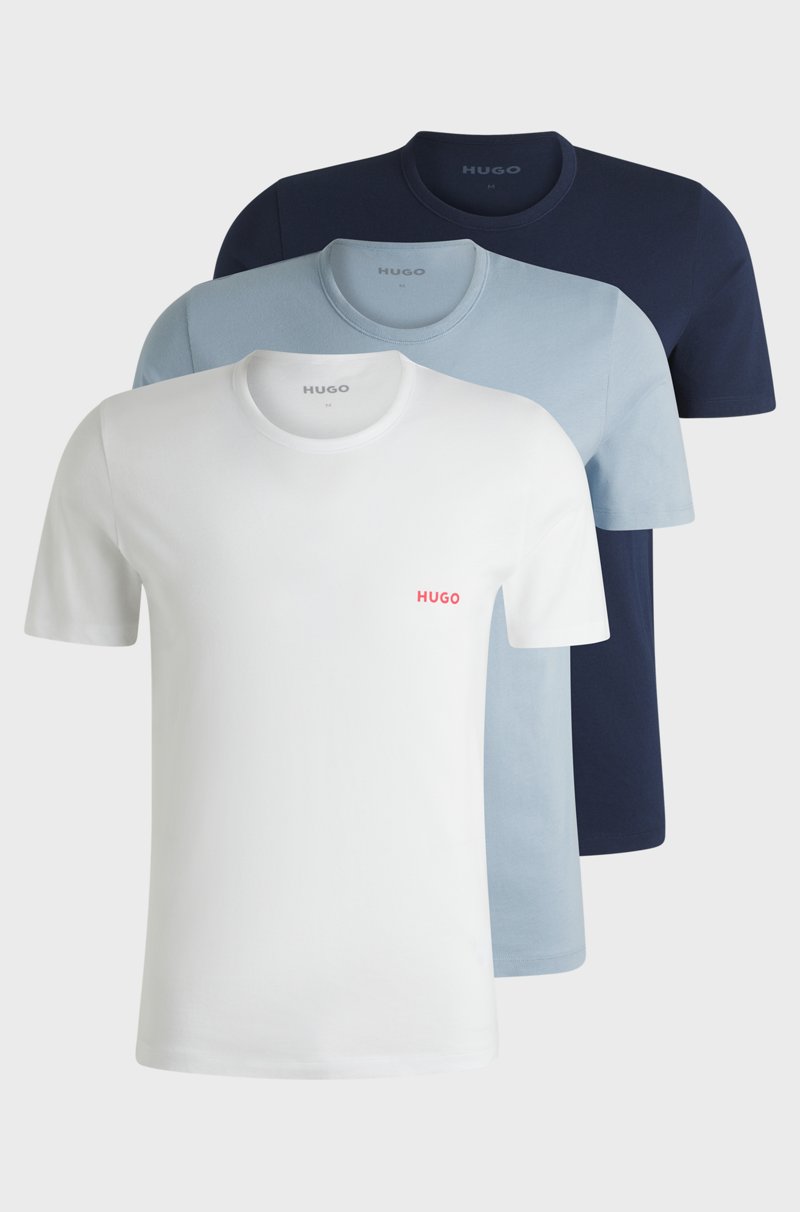 Hugo Boss Paquete de tres camisetas interiores de punto de algodón