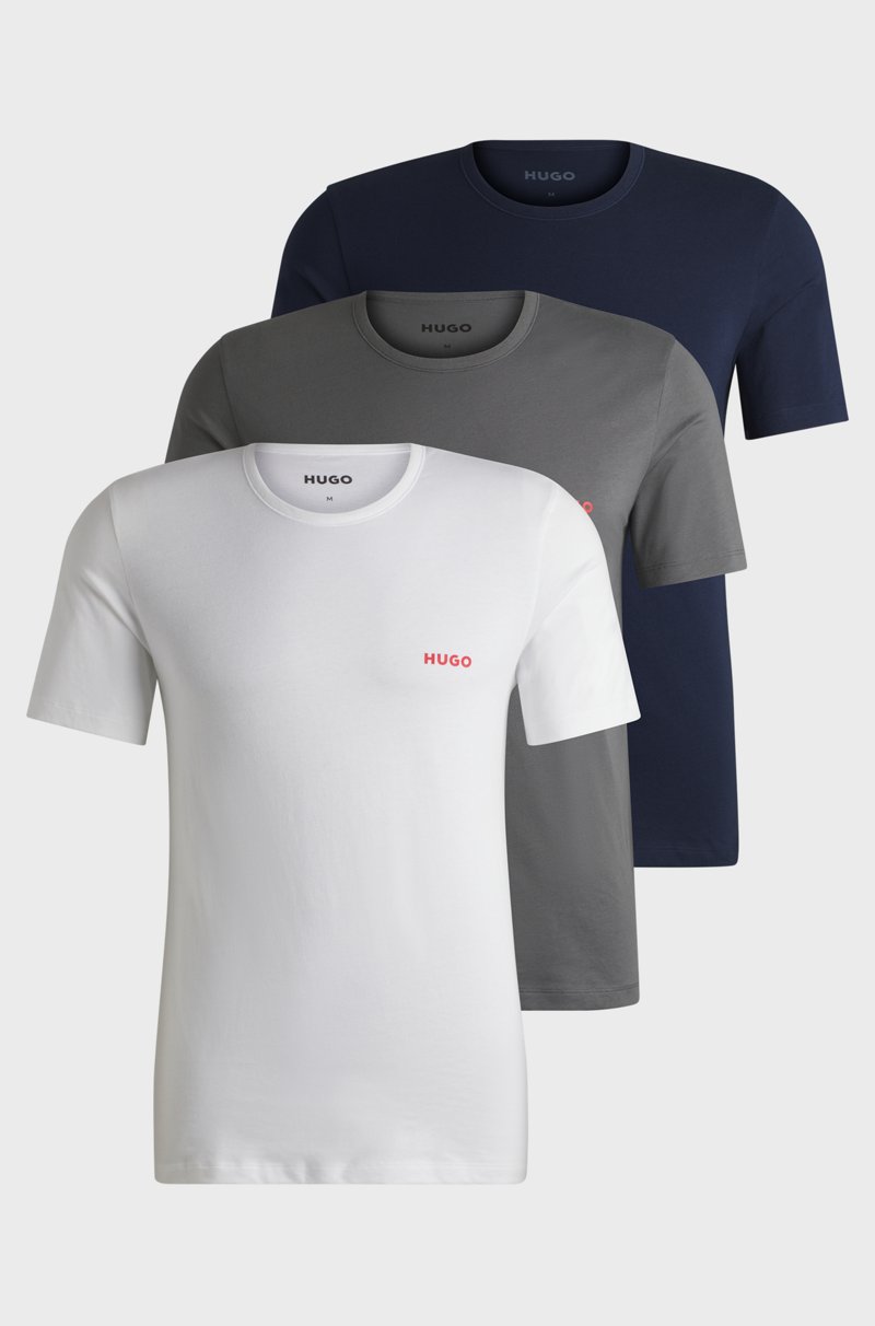 Hugo Boss Paquete de tres camisetas interiores de punto de algodón