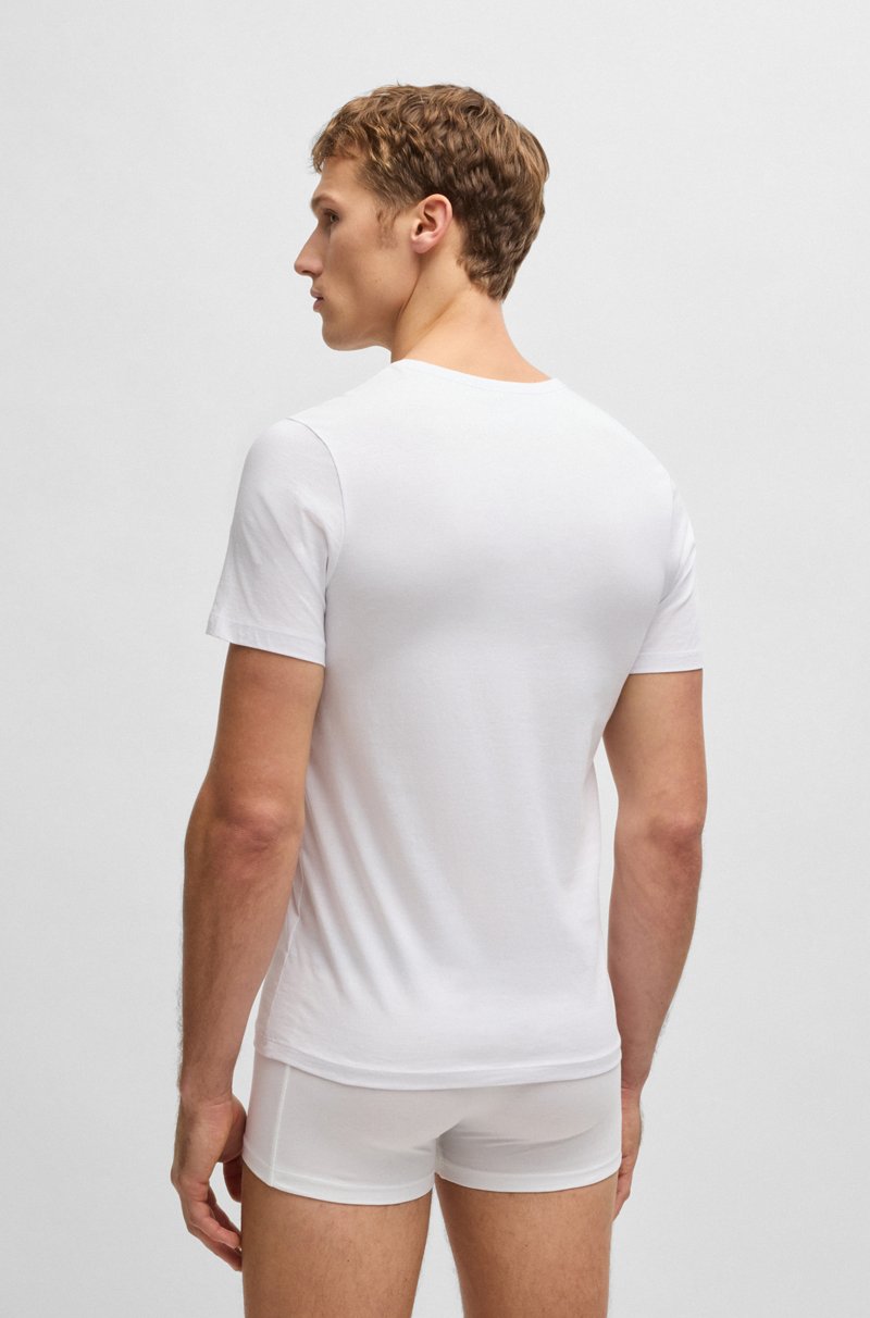 Hugo Boss Paquete De Tres Camisetas Interiores En Punto De Algodón