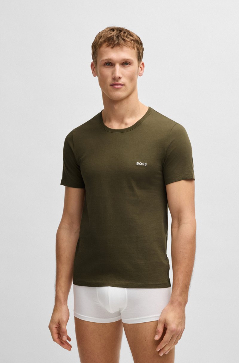 Hugo Boss Paquete De Tres Camisetas Interiores En Punto De Algodón