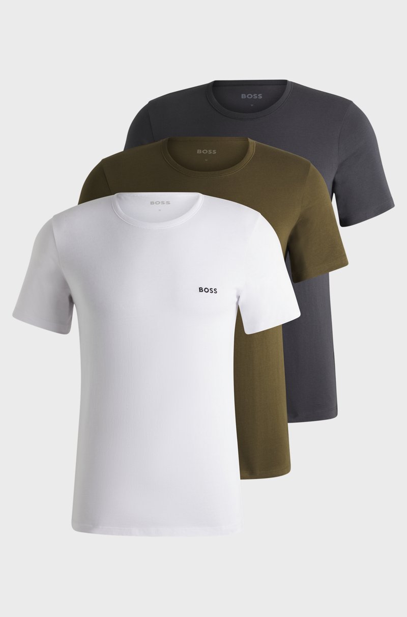 Hugo Boss Paquete de tres camisetas interiores en punto de algodón