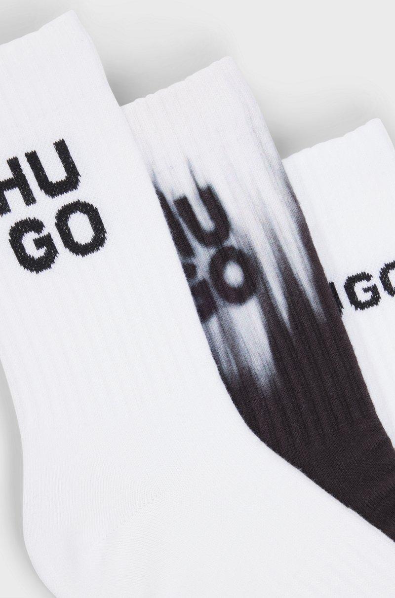 Hugo Boss Paquete De Tres Pares De Calcetines Cortos Con Detalles De Logos