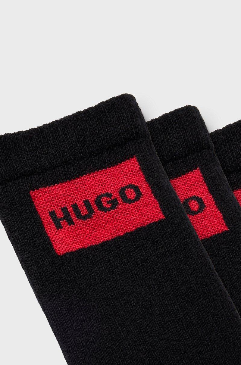 Hugo Boss Paquete De Tres Pares De Calcetines Cortos Con Etiquetas Con Logo Rojas
