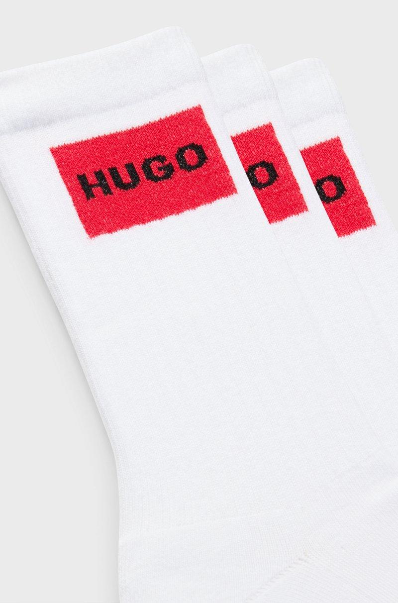 Hugo Boss Paquete De Tres Pares De Calcetines Cortos Con Etiquetas Con Logo Rojas