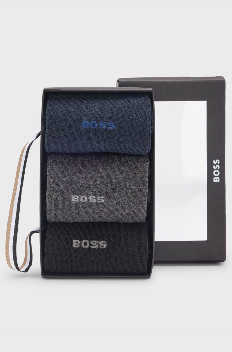 Hugo Boss Paquete De Tres Pares De Calcetines De Largo Estándar - Set De Regalo