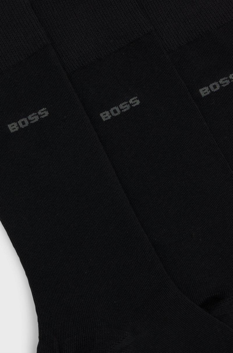 Hugo Boss Paquete De Tres Pares De Calcetines De Largo Estándar En Tejido Elástico