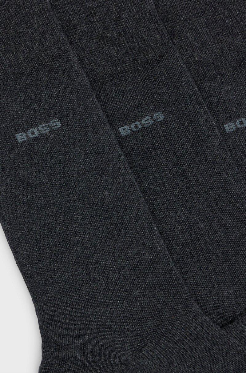 Hugo Boss Paquete De Tres Pares De Calcetines De Largo Estándar En Tejido Elástico