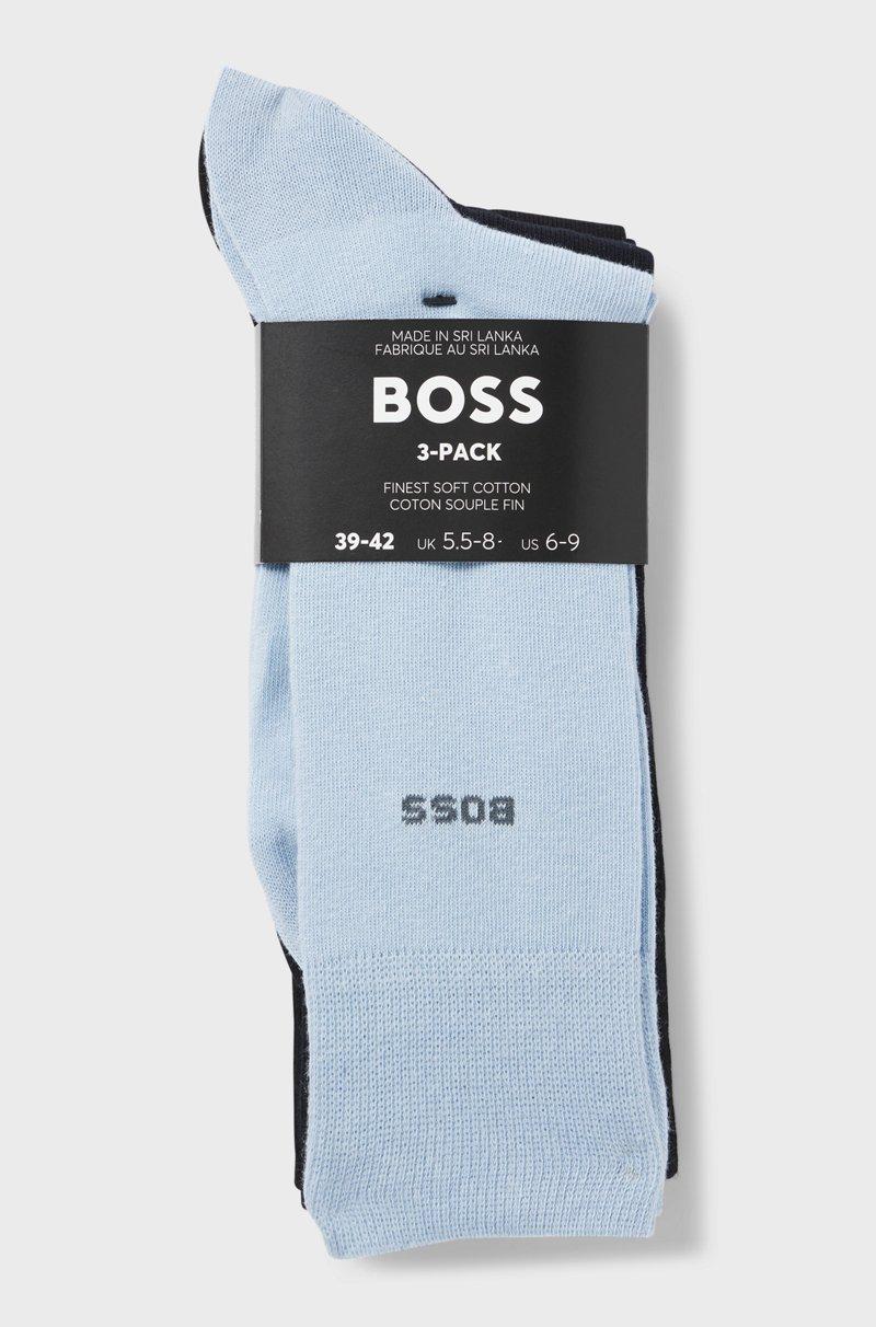 Hugo Boss Paquete De Tres Pares De Calcetines De Largo Normal En Mezcla De Algodón