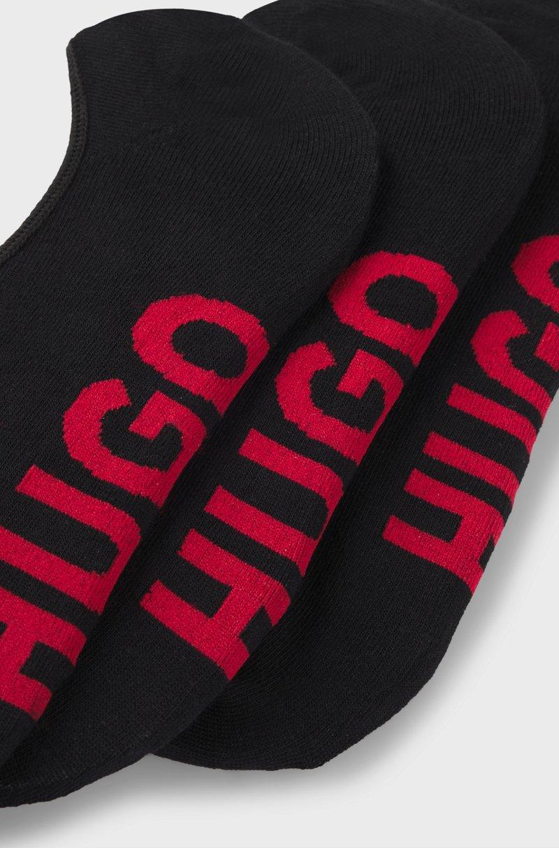 Hugo Boss Paquete De Tres Pares De Calcetines Invisibles Con Logos De Gran Tamaño