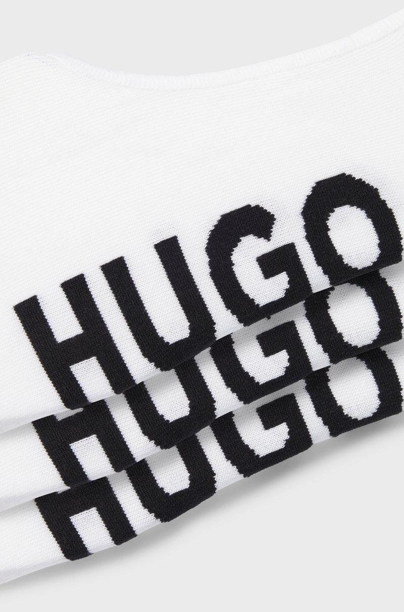 Hugo Boss Paquete De Tres Pares De Calcetines Invisibles Con Logos De Gran Tamaño