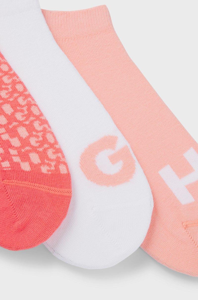 Hugo Boss Paquete De Tres Pares De Calcetines Tobilleros De Algodón