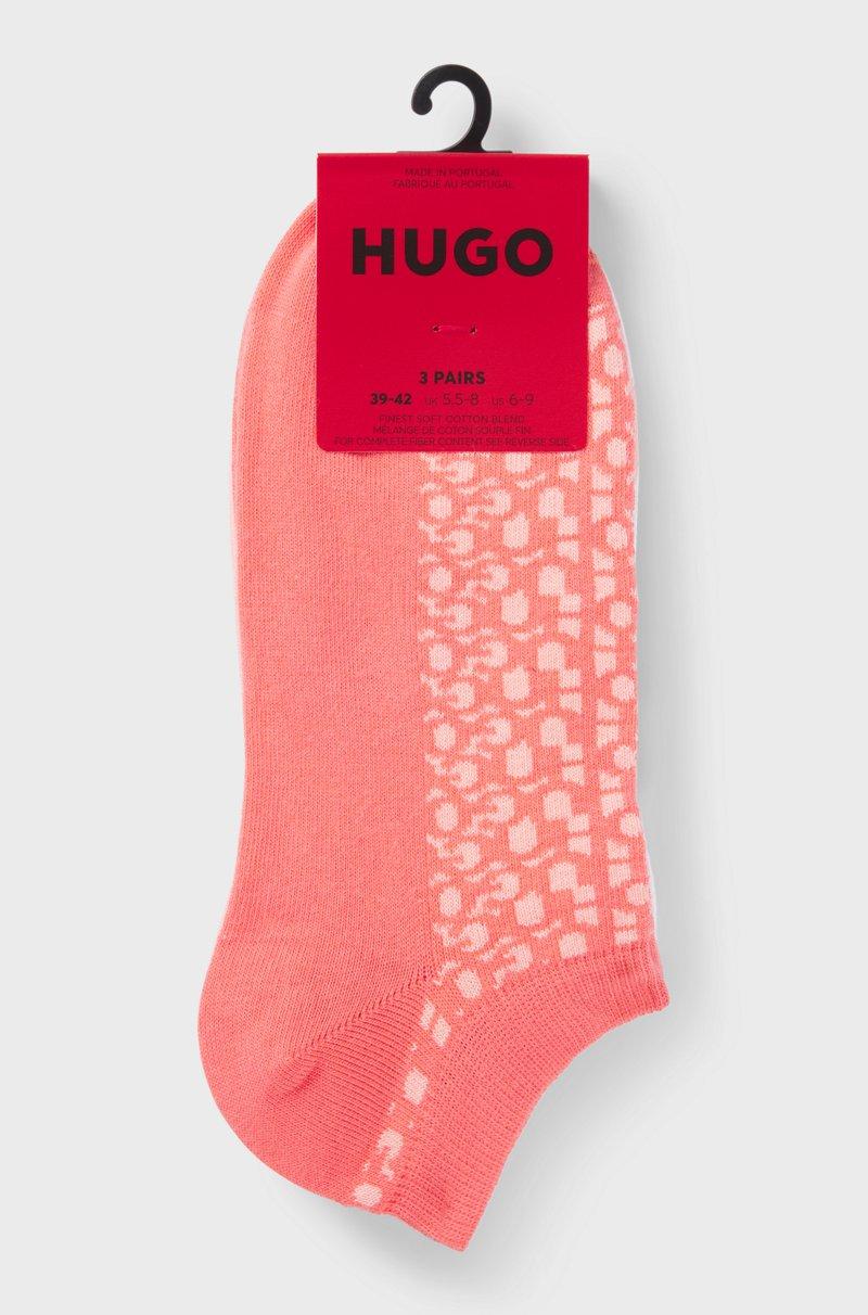 Hugo Boss Paquete De Tres Pares De Calcetines Tobilleros De Algodón