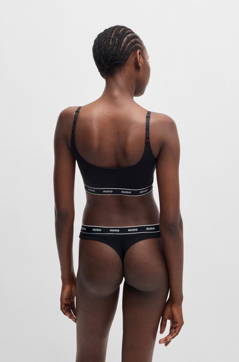 Hugo Boss Paquete De Tres Tangas Con Cintura De La Marca