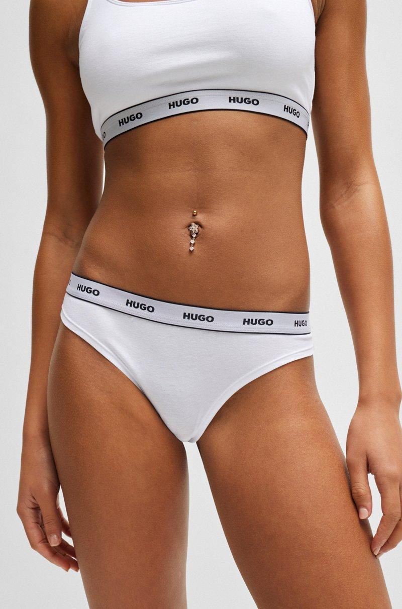 Hugo Boss Paquete De Tres Tangas Con Cintura De La Marca