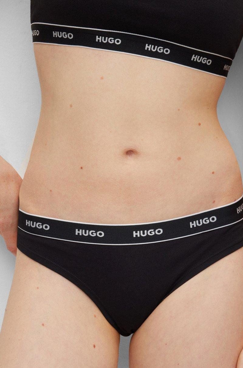 Hugo Boss Paquete De Tres Tangas Con Cintura De La Marca