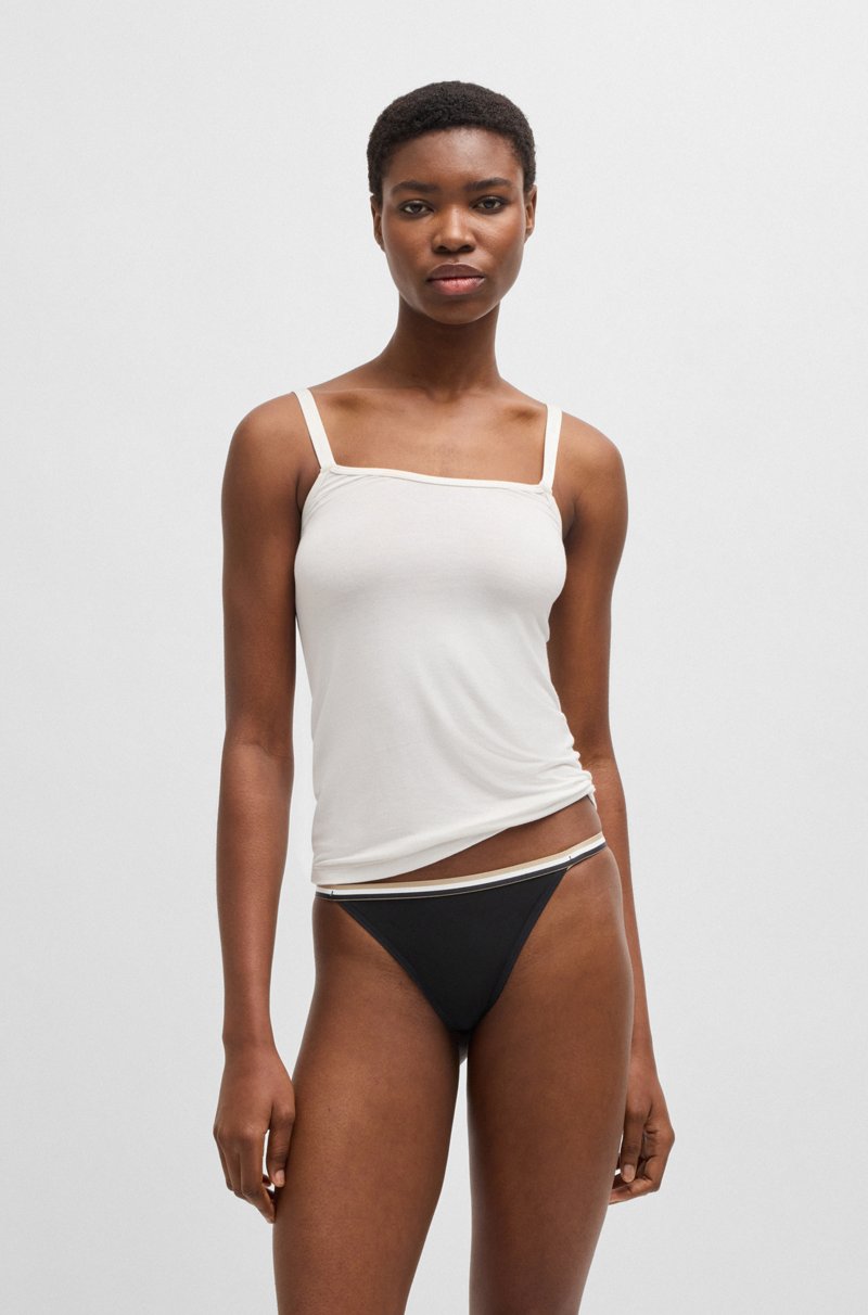 Hugo Boss Paquete de tres tangas con detalle de rayas de la marca en la cintura