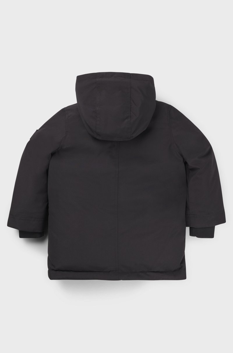 Hugo Boss Parka Con Capucha E Insignia De Logo Para Niños
